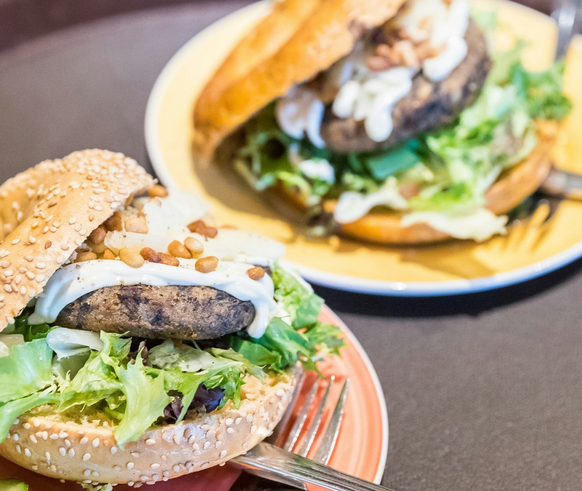 Winter lunch Bagels Beans
