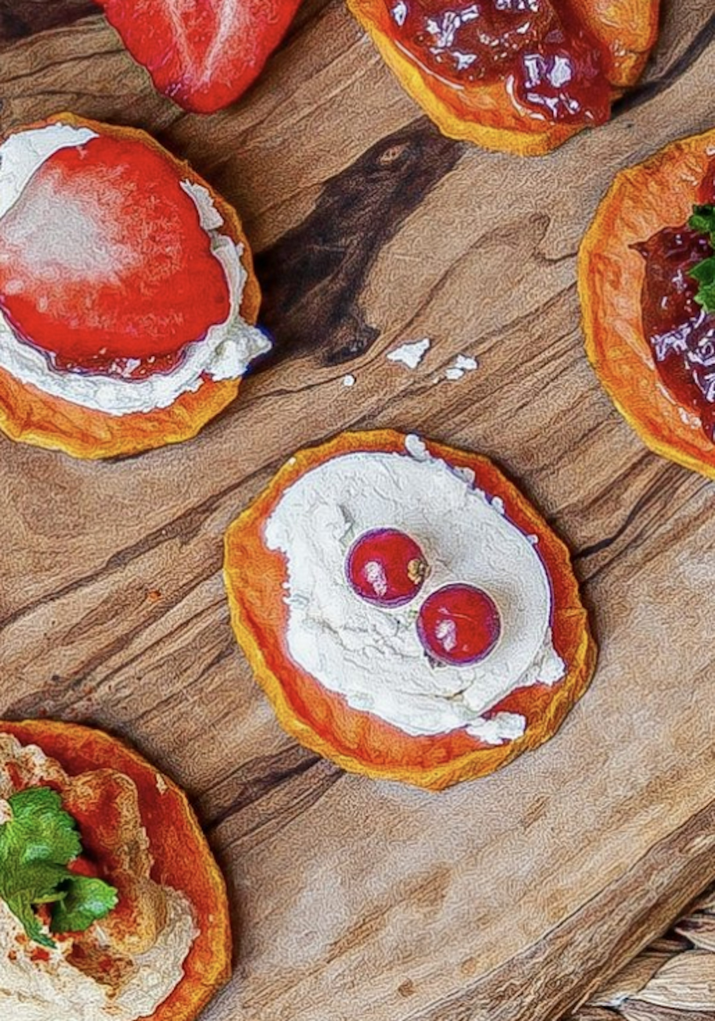 Zoete aardappel toastjes